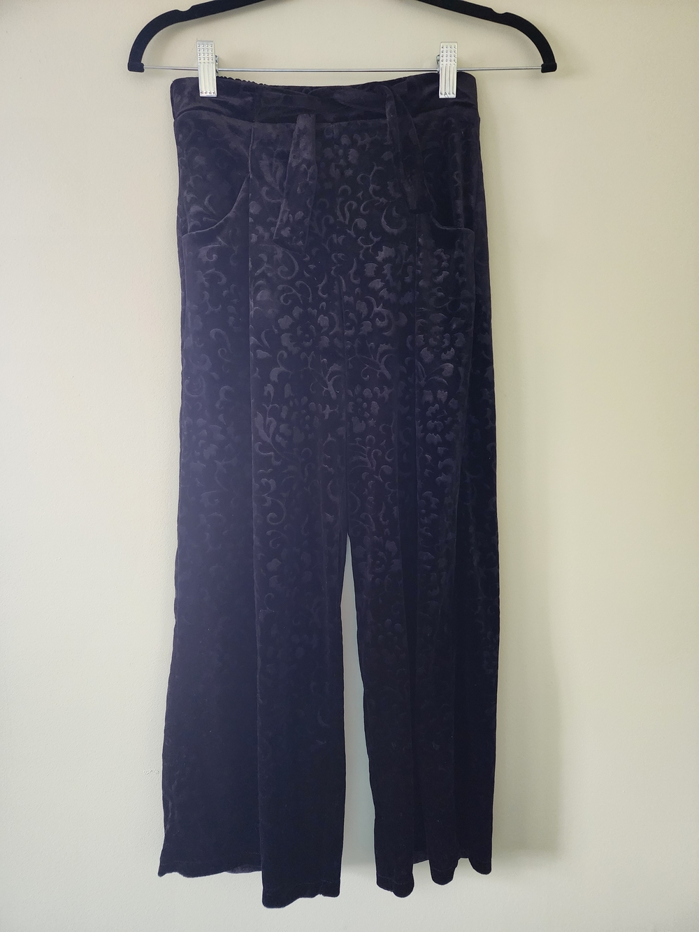 Zara Velvet Wide-Leg Pants